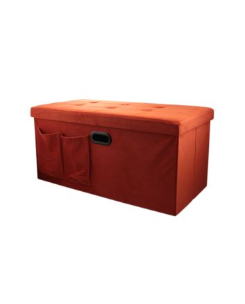 PANCA VELLUTO C/TASC.+MAN.76X38CM ARANCIONE