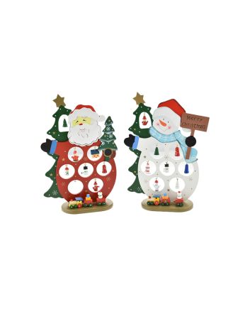 BABBO NATALE E SNOWMAN LEGNO 16X26CM 2ASS