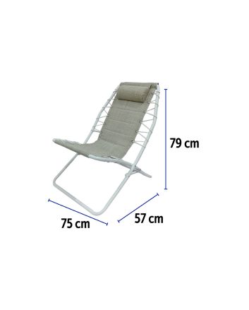 SPIAGGINA T.22MM 75X57X79CM TXT 2X1 GRIGIO