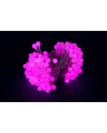 80LED BALL BAT.8MT U/EST.TIMER FUXIA PVCBOX