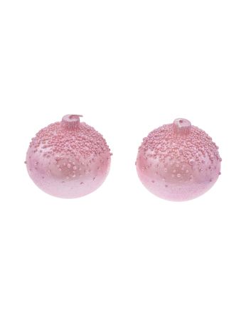 SET 2 CANDELE DEC. D 6CM LINEA N ROSA