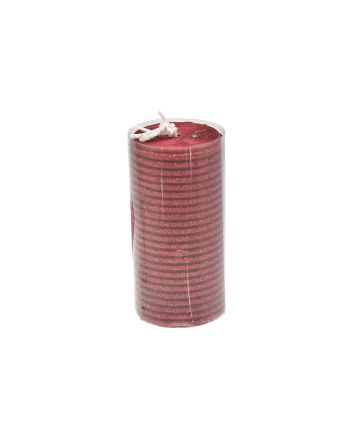 CANDELA COLONNA 5X9,5CM M.2144 ROSSO GLITTER