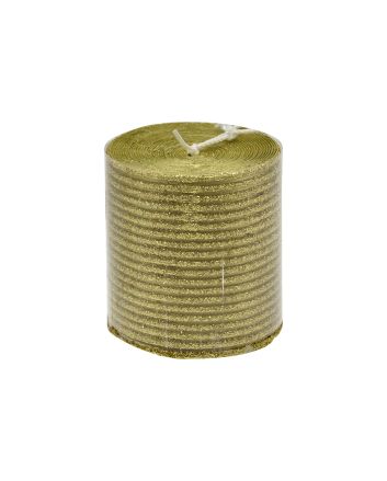 CANDELA COLONNA 8X8CM M.2140 ORO GLITTER