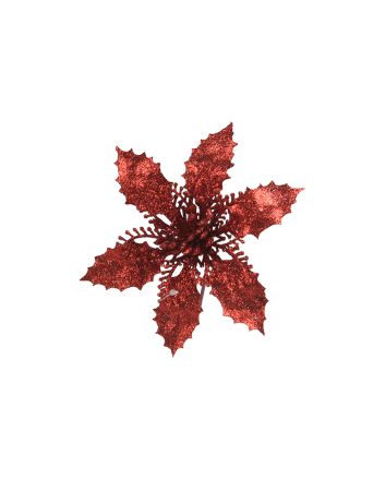 FIORE DIA.17CM M.053 ROSSO GLITT.