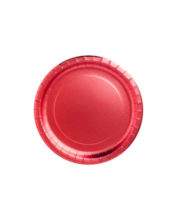 SET 8 PIATTI TONDI 22CM ROSSO