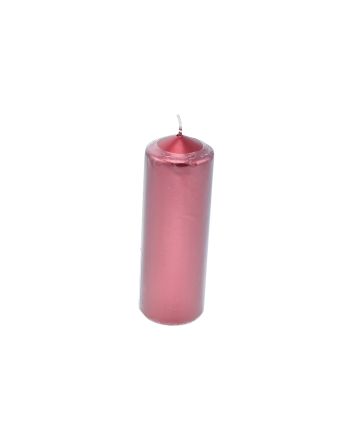 CANDELA PILLAR DIA.5XH.15CM ROSSO METAL