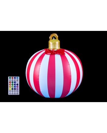 SFERA GONF.D80CM C/LED+TEL.BIANCO/ROSSO
