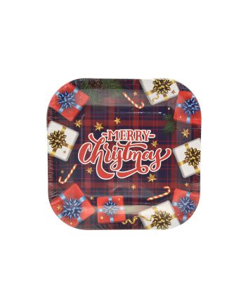 SET 8 PIATTI QUAD. 18X18CM DEC.XMAS-5