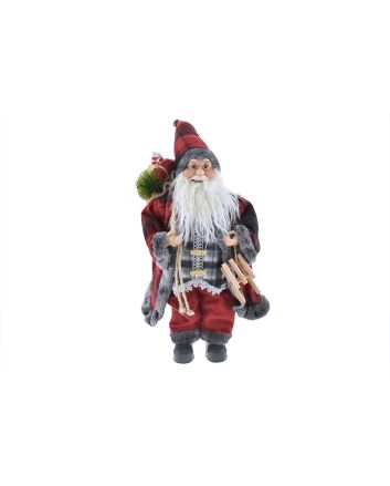 BABBO NATALE SCOZZ BIA/NERO 100CM M.BL-241203