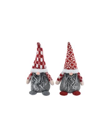 GNOMO BOY&GIRL 2ASS 25CM ROSSO/GRIGIO