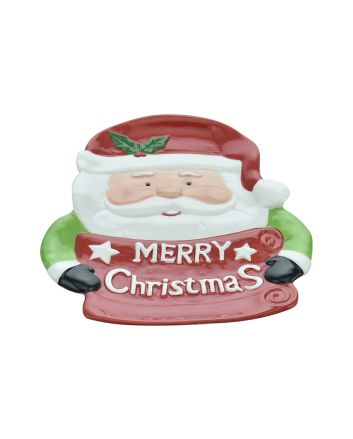 PIATTO B.NATALE CERAM. 26,0X21,0X2,5CM M.42R