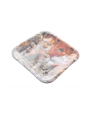 SET 8 PIATTI QUAD. 22X22CM DEC. BABBO