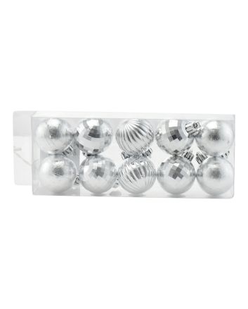 BOX 10 SFERE 4CM DECOR.LUCIDA DEC.35 ARGENTO