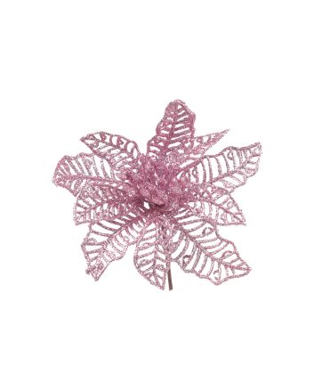 FIORE DIA.14CM M.054 ROSA GLITT.