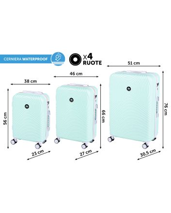 SET 3 TROLLEY MARATEA ACQUA GREEN COVERI