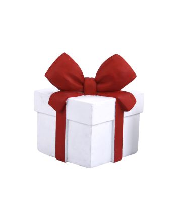 BASE ALBERO 36X36X47CM P/REGALO BIANCO/ROSSO