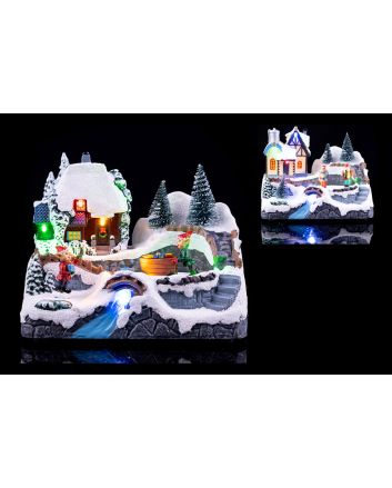 VILLAGGIO LED+MUS+MOV.BATT.19X14 TRY ME