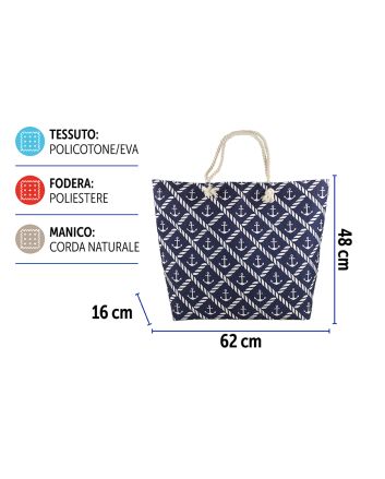BORSA MARE CORDATA 65X50X17CM DES.12