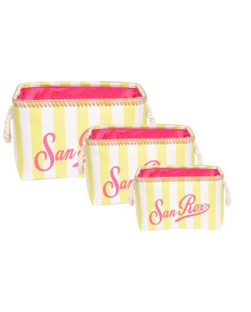 SET 3 CESTI SANROX H.20/22/24CM STR.GIALLO