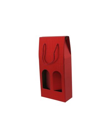 BUSTA P/2BOTT.300G 18X38.5X8.3CM M.658 ROSSO