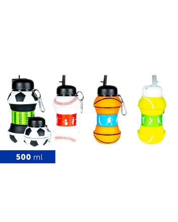 BORRACCIA IN SILICONE RICHIUDIBILE 500ML 4ASS