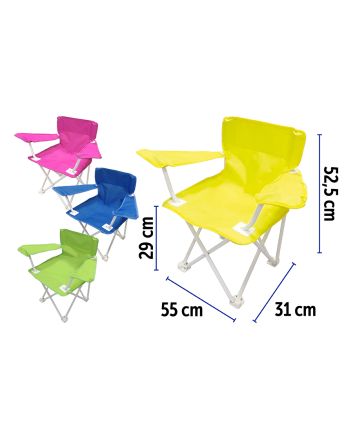 SEDIA CAMPEGGIO C/BRACC 57X25X30/53 T/U 4ASS