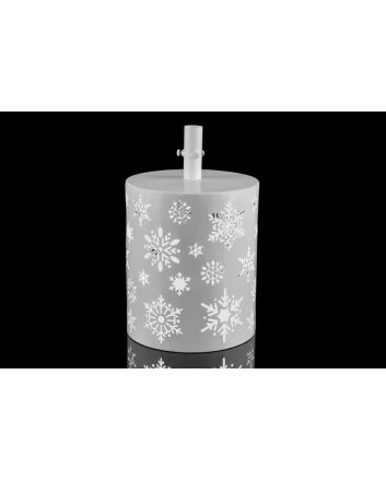 BASE ALB.MET.30X30X48CM C/LED M.098 BIANCO