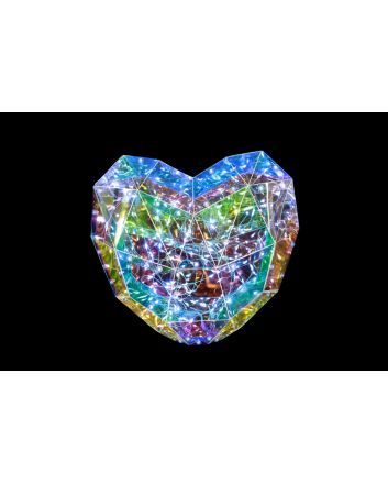 CUORE 24X22X11CM LED RAINBOW USB