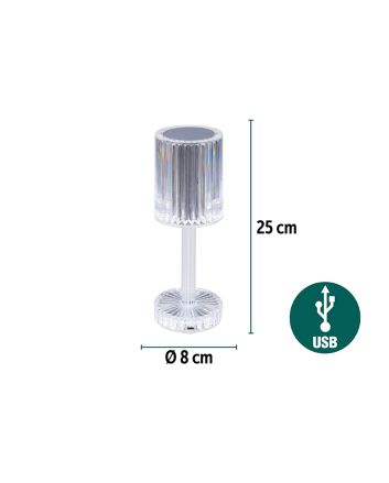 LAMP. TOUCH RIC.USB 3F LUCE D.8X25CM M.03