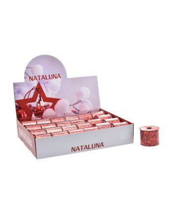NASTRO NATALIZIO 6,3CMX2,7M MOD.02R ROSSO