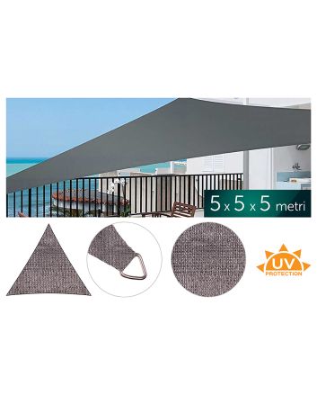 VELA PARASOLE 5X5X5M 160G GRIGIO