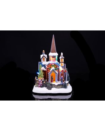 CHIESA C/LED+MUS A BATT. 19X14.7X27 TRY ME