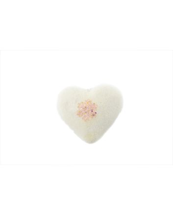 APP. CUORE 13CM DEC.62 BIANCO/ROSA