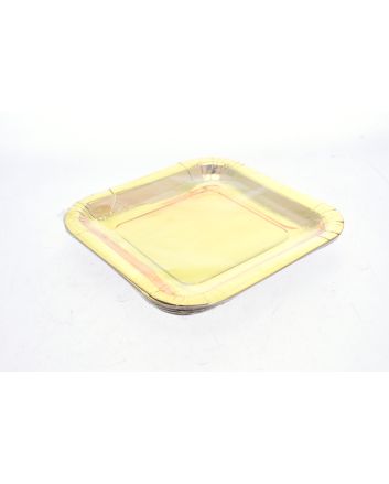 PIATTO QUADR. PARTY 300GR 8 PZ MOD.2 ORO