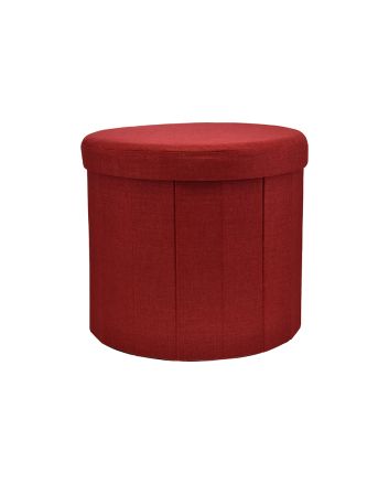POUF LI/PL TONDO 42X42X38CM M.L16-12 ROSSO