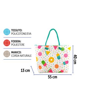 BORSA MARE CORDATA 55X40X13CM DES.2