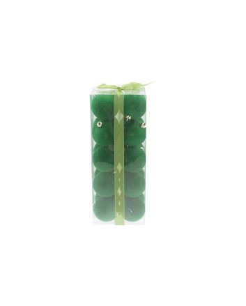 BOX 20 SFERE 6CM M.1V VELLUTO VERDE SC