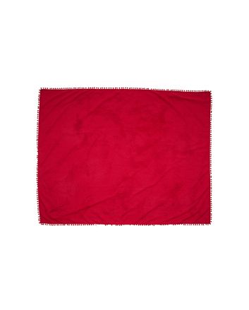 TOVAGLIA 140X180 X6 170GSM C/POMPOM ROSSO