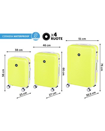 SET 3 TROLLEY MAX YELLOW FLUO'