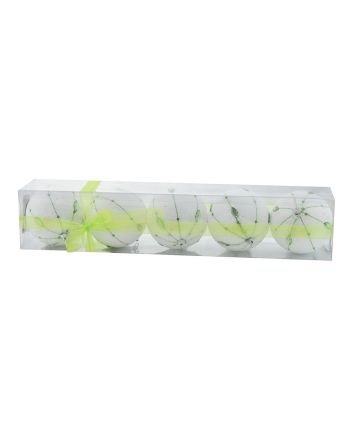 BOX 5 SFERE 10CM D.2 M.24080 BIANCO/VERDE