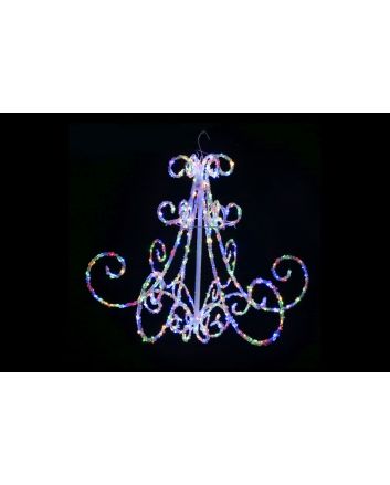 LAMPADARIO 75X75X60CM 540L 8F+MEM. MULTICOLOR