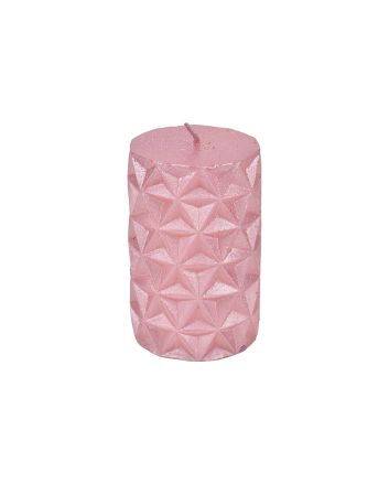 CANDELA DEC.PIRAMIDE 6,6X10,5CM M.033 ROSA