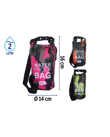 BORSA IMPERM.C/TRACOLLA PVC 2LT CAMOU.4ASS