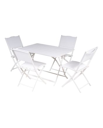 SET TAVOLO PIEGHEVOLE 110X70 C/4 SEDIE BIANCO