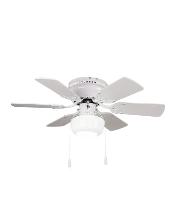 VENTILATORE SOFFITTO C/LUCE 6PALE 70W MULTIC.