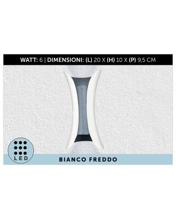 APPLIQUE IN ALLUM. 20X10X9,5 BIANC L.FREDDA