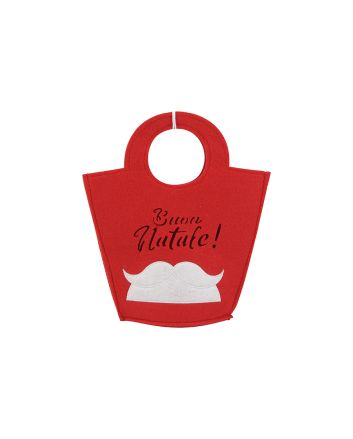 BORSETTA FELTRO 21X17CM BAFFO, ROSSO