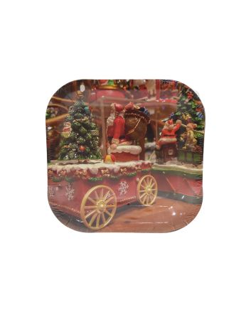 SET 8 PIATTI QUAD. 22X22CM DEC.XMAS-1