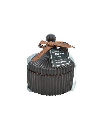 CANDELA IN VET. 6,7X9,6CM 75G B009 CIOCCOLATO