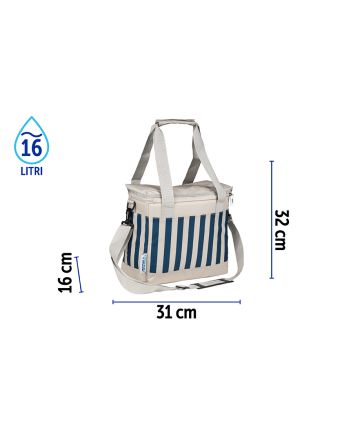 BORSA FRIGO 7MM 16LT 31X16X32CM BEIGE/BLU